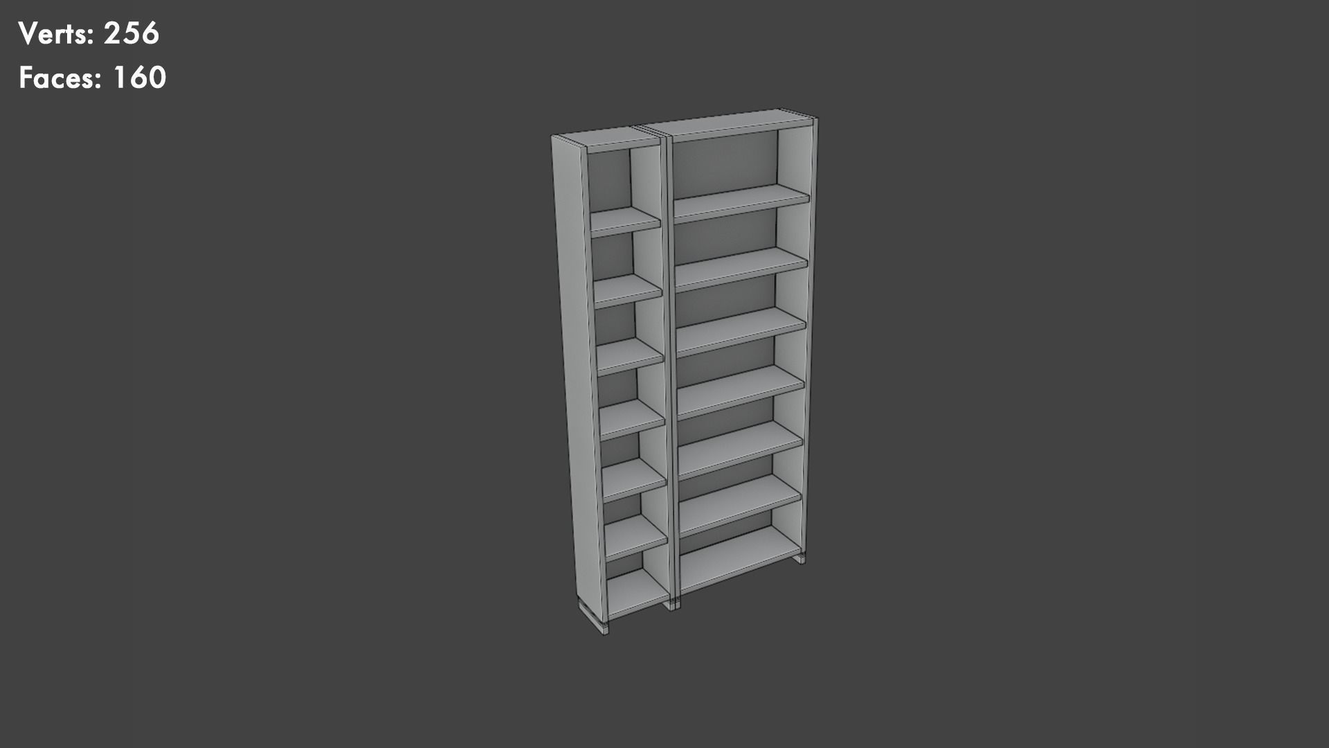 Low Poly Bookcases Pack Low-poly 3D model_17