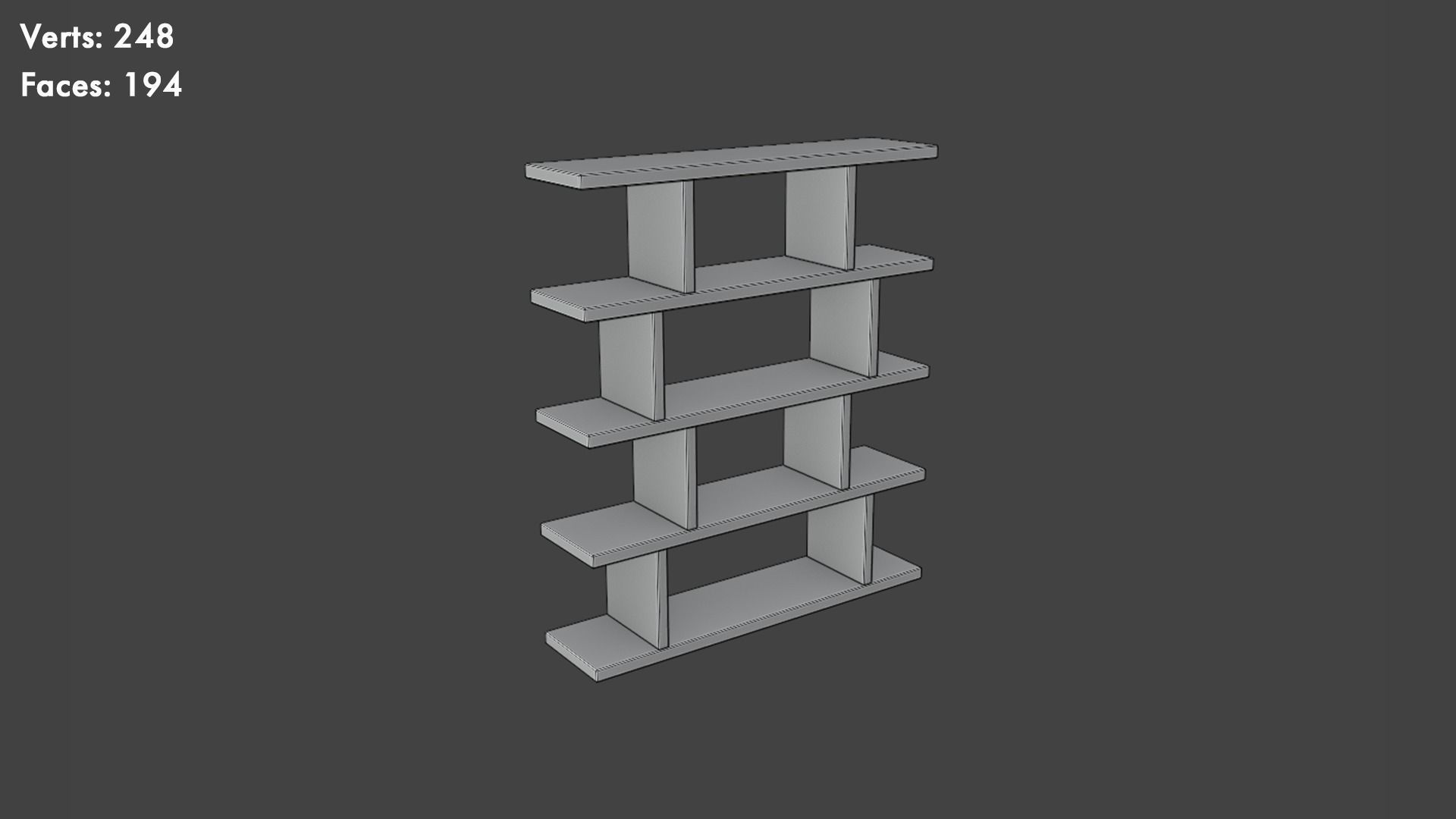 Low Poly Bookcases Pack Low-poly 3D model_11