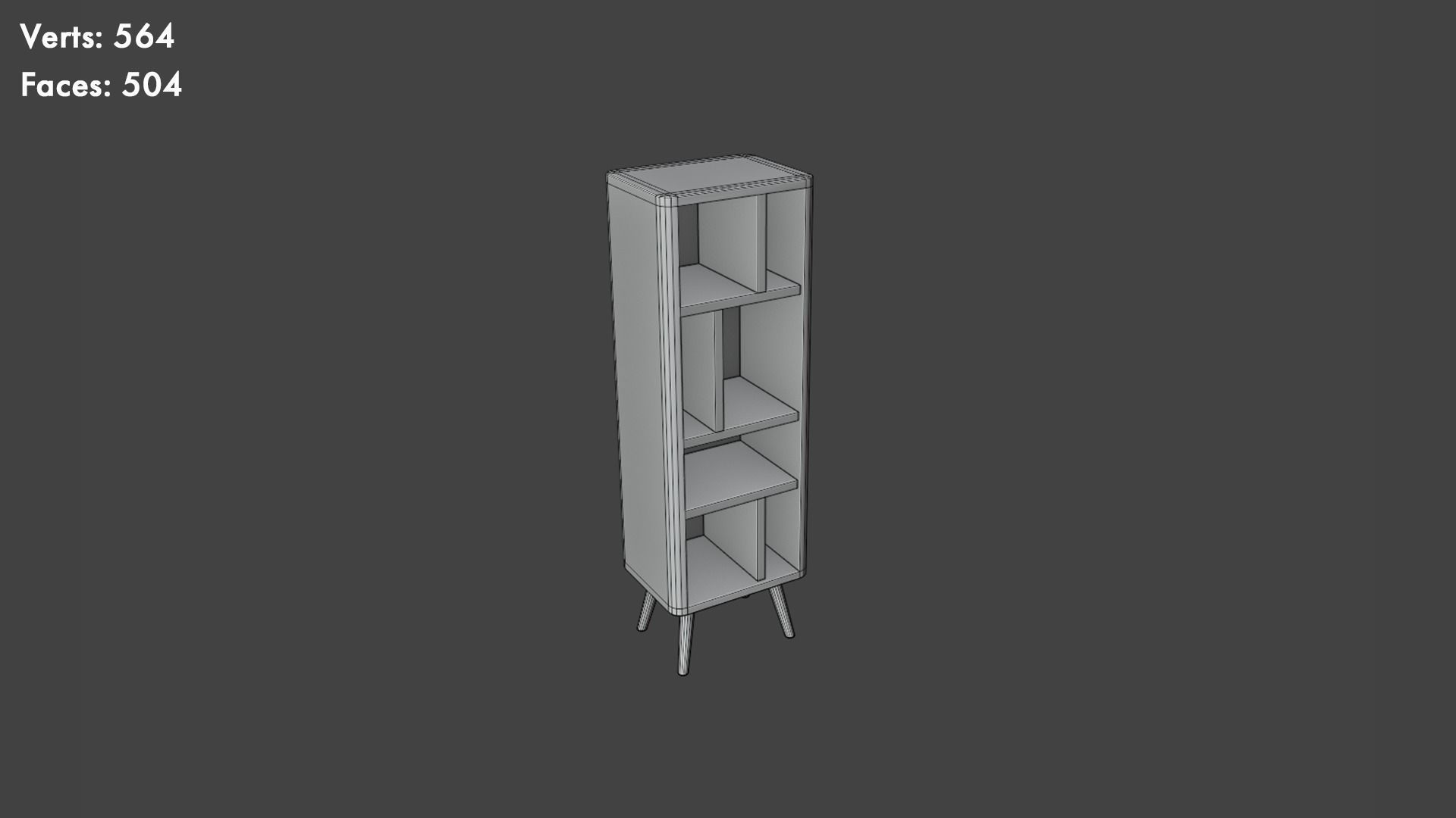 Low Poly Bookcases Pack Low-poly 3D model_18