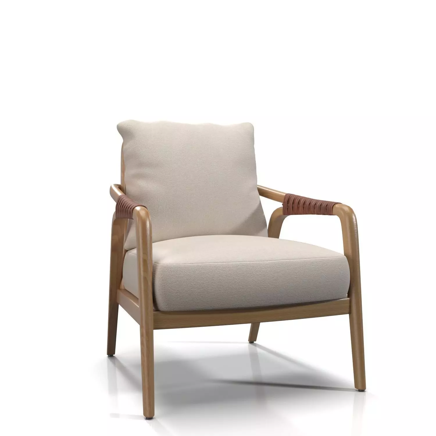 Knot Lounge Chair  PBR 3D model_0