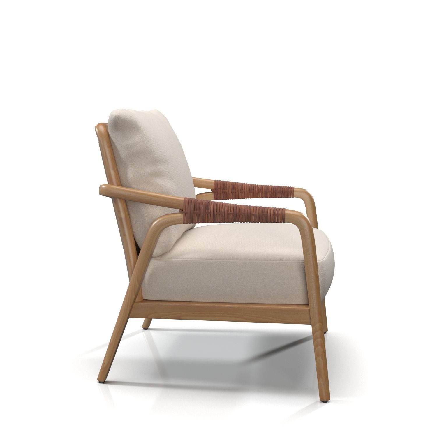 Knot Lounge Chair  PBR 3D model_1