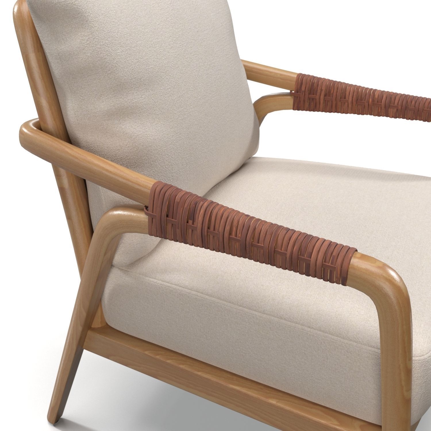 Knot Lounge Chair  PBR 3D model_3