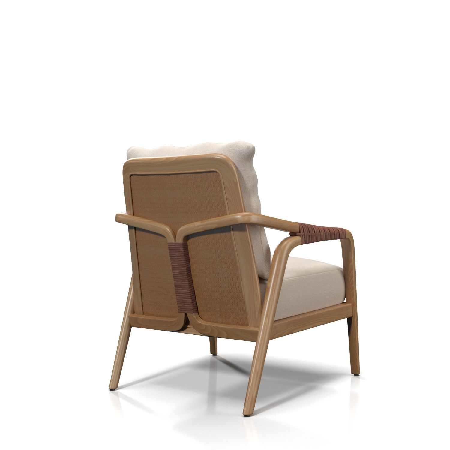 Knot Lounge Chair  PBR 3D model_4