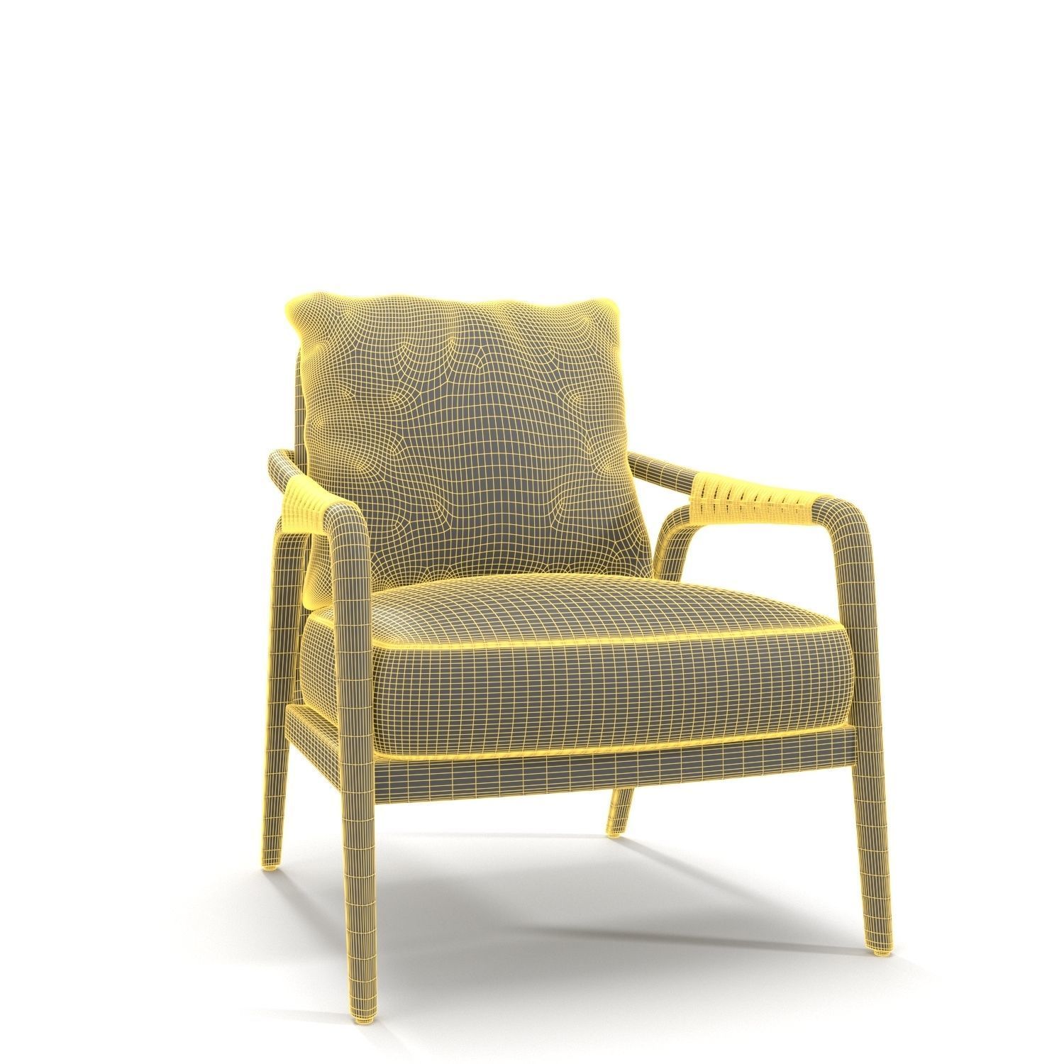 Knot Lounge Chair  PBR 3D model_5