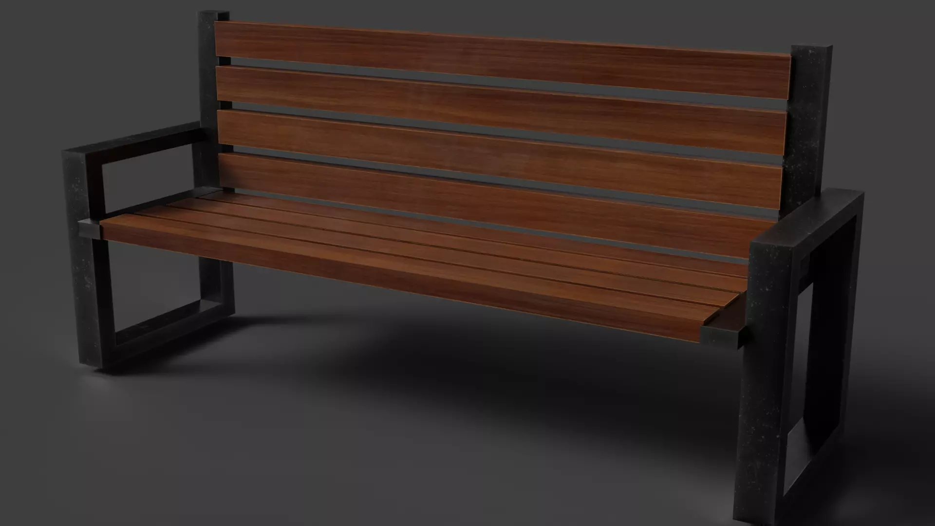 bench Free low-poly 3D model