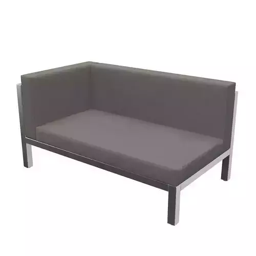 Metal Base And Upholstred Seat Sectional Sofa  PBR