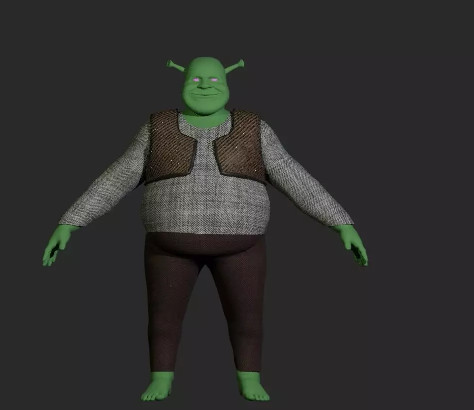 sherk Low-poly 3D model_0
