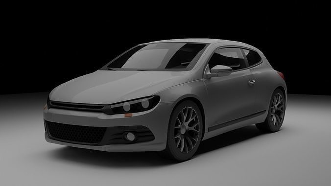 lowpoly game ready car model Free low-poly 3D model