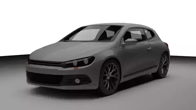 lowpoly game ready car model Free low-poly 3D model