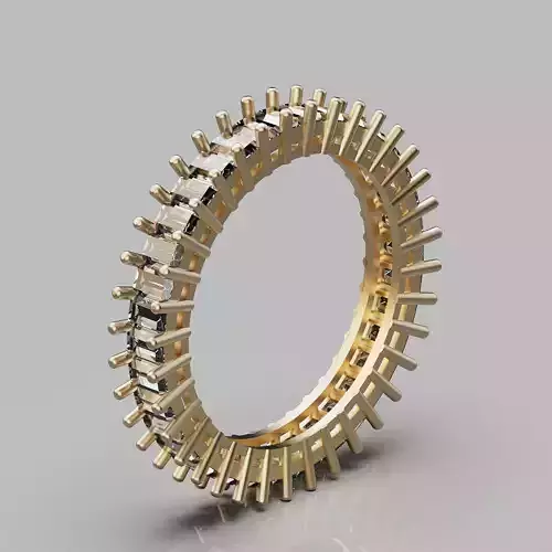 Lux ring silver gold jewelry printable 3D model
