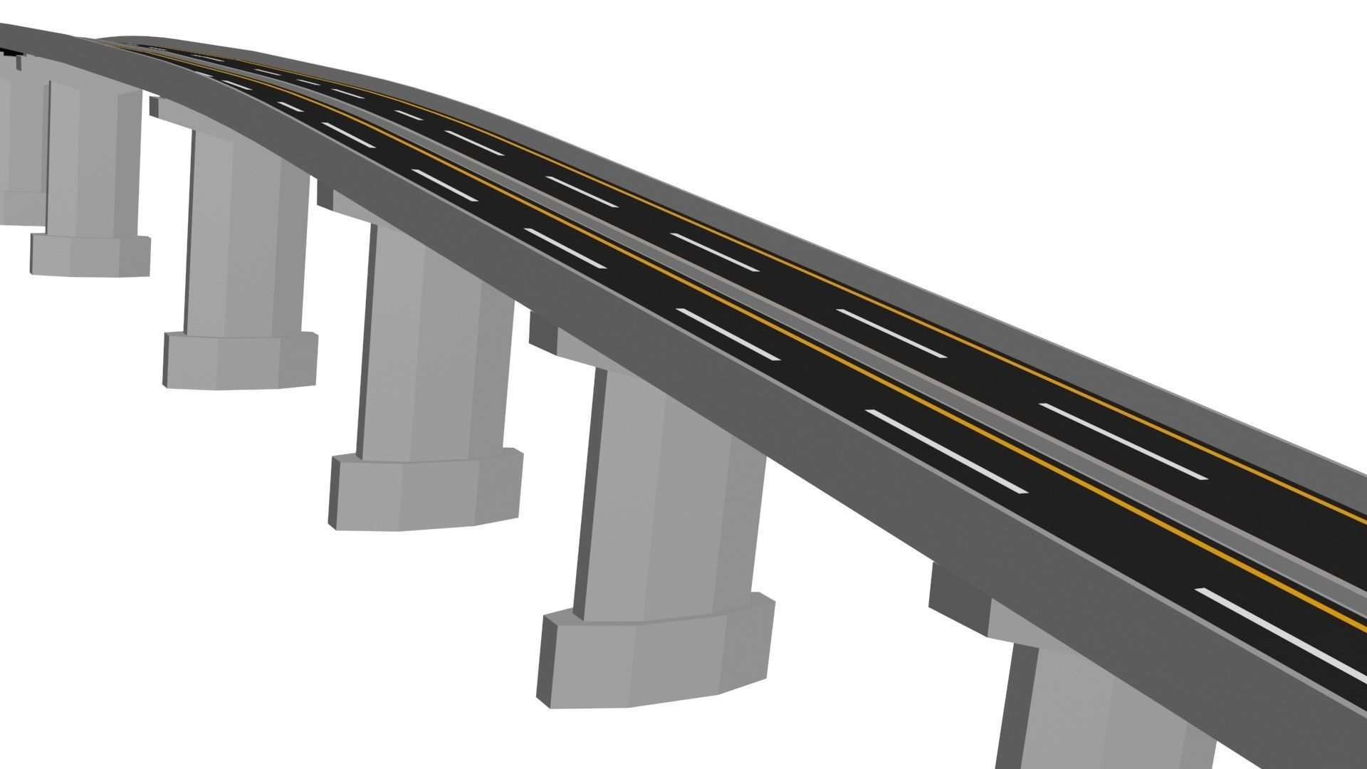 Concrete Bridge 3D model_3