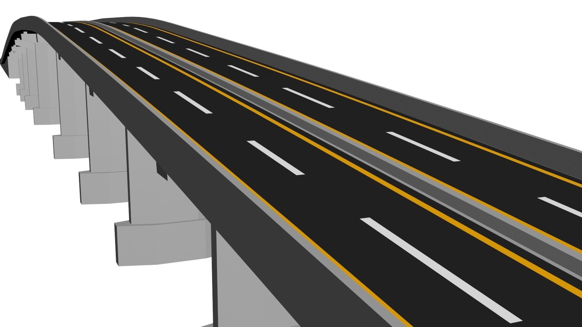 Concrete Bridge 3D model_2