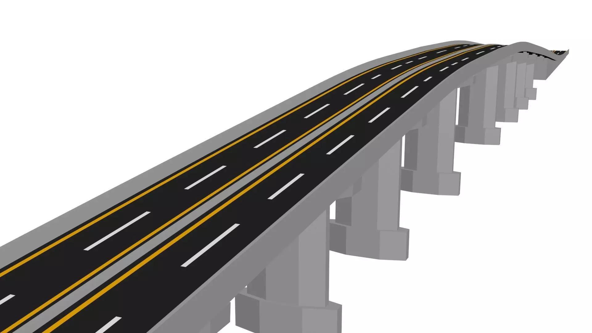 Concrete Bridge 3D model_0