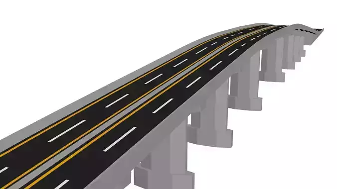 Concrete Bridge 3D model Concrete Bridge 3D model