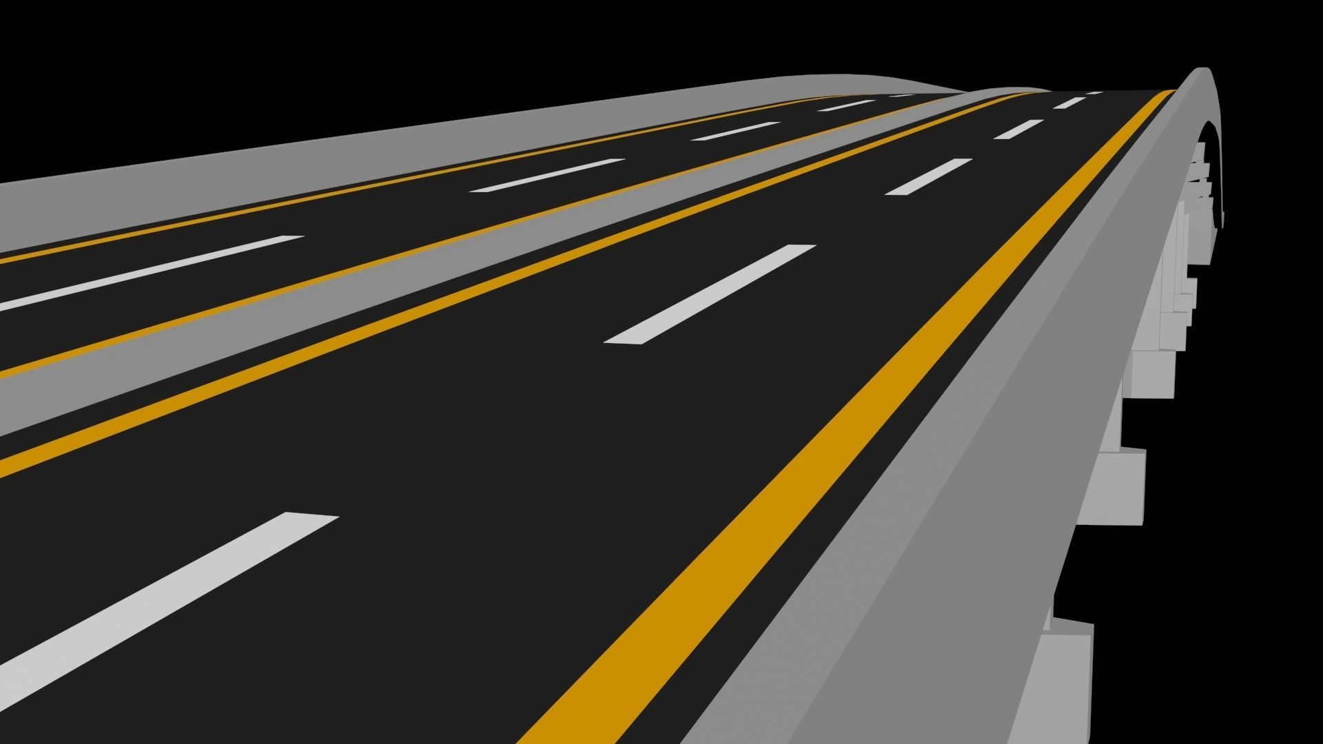 Concrete Bridge 3D model_5