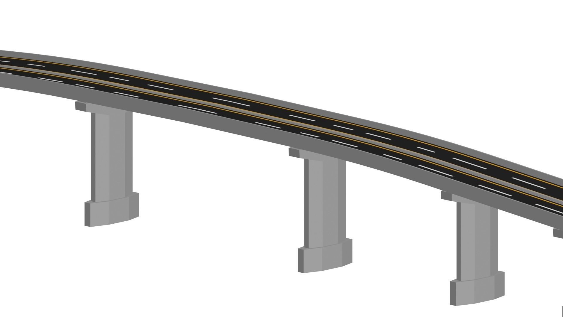 Concrete Bridge 3D model_7