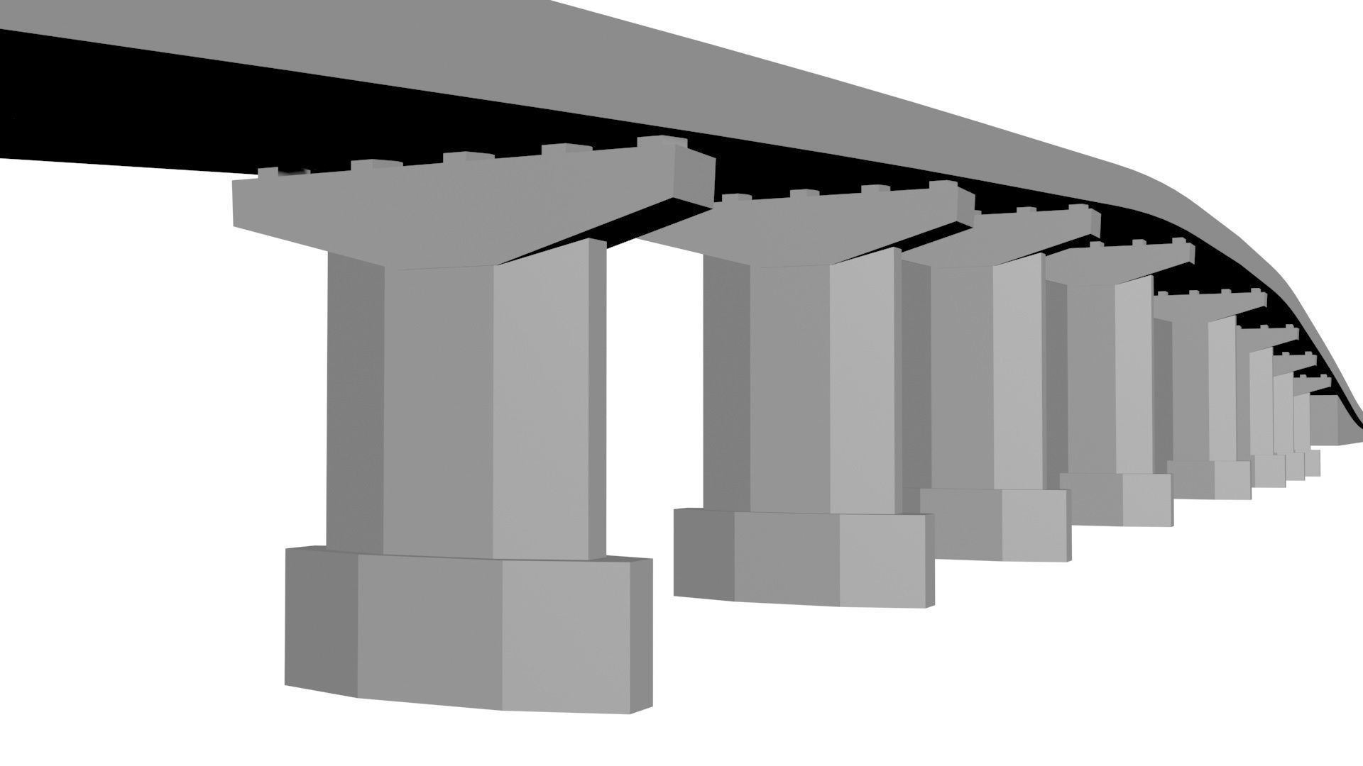 Concrete Bridge 3D model_4