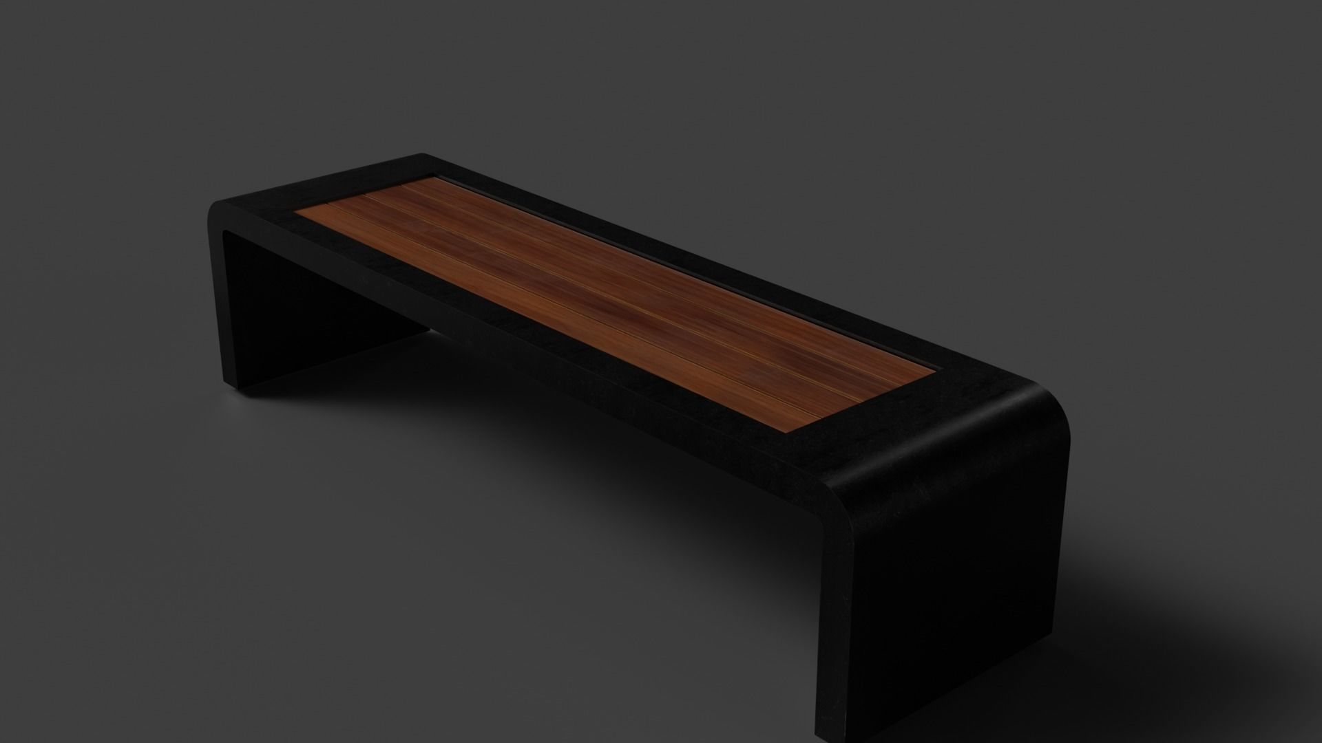 bench Free low-poly 3D model_5