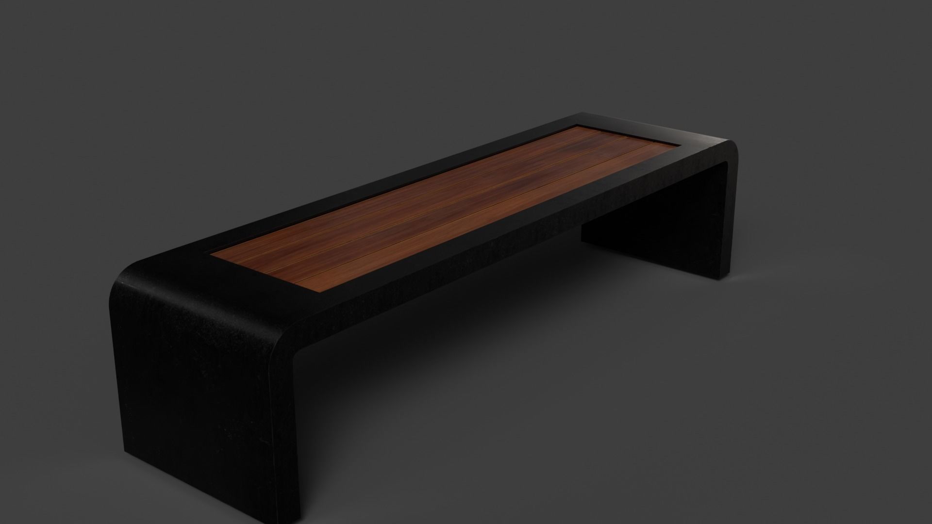bench Free low-poly 3D model_3