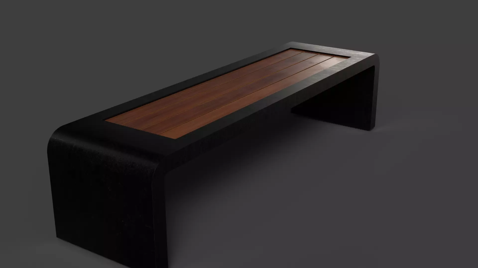 bench Free low-poly 3D model_0