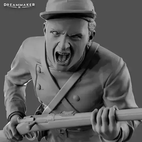 Historical War soldier 3D print model