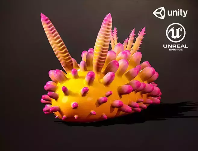 Cadlinella ornati - Game Ready Low-poly 3D model
