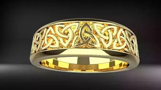 Celtaidd Celtic knots ring Unisex Wedding Band Jewelry 3D print model