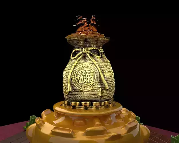 Chinese money bag  with yuan bao 