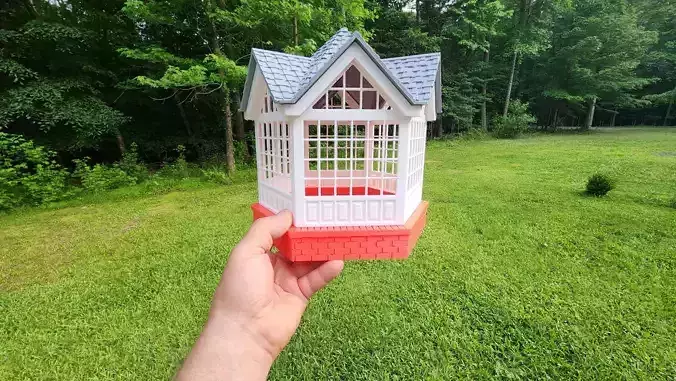 High Definition 3d Printed Decorative Tea Room