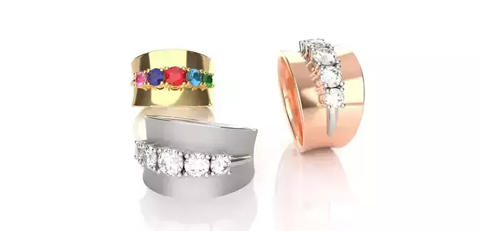 Fancy Family Birthday Ring