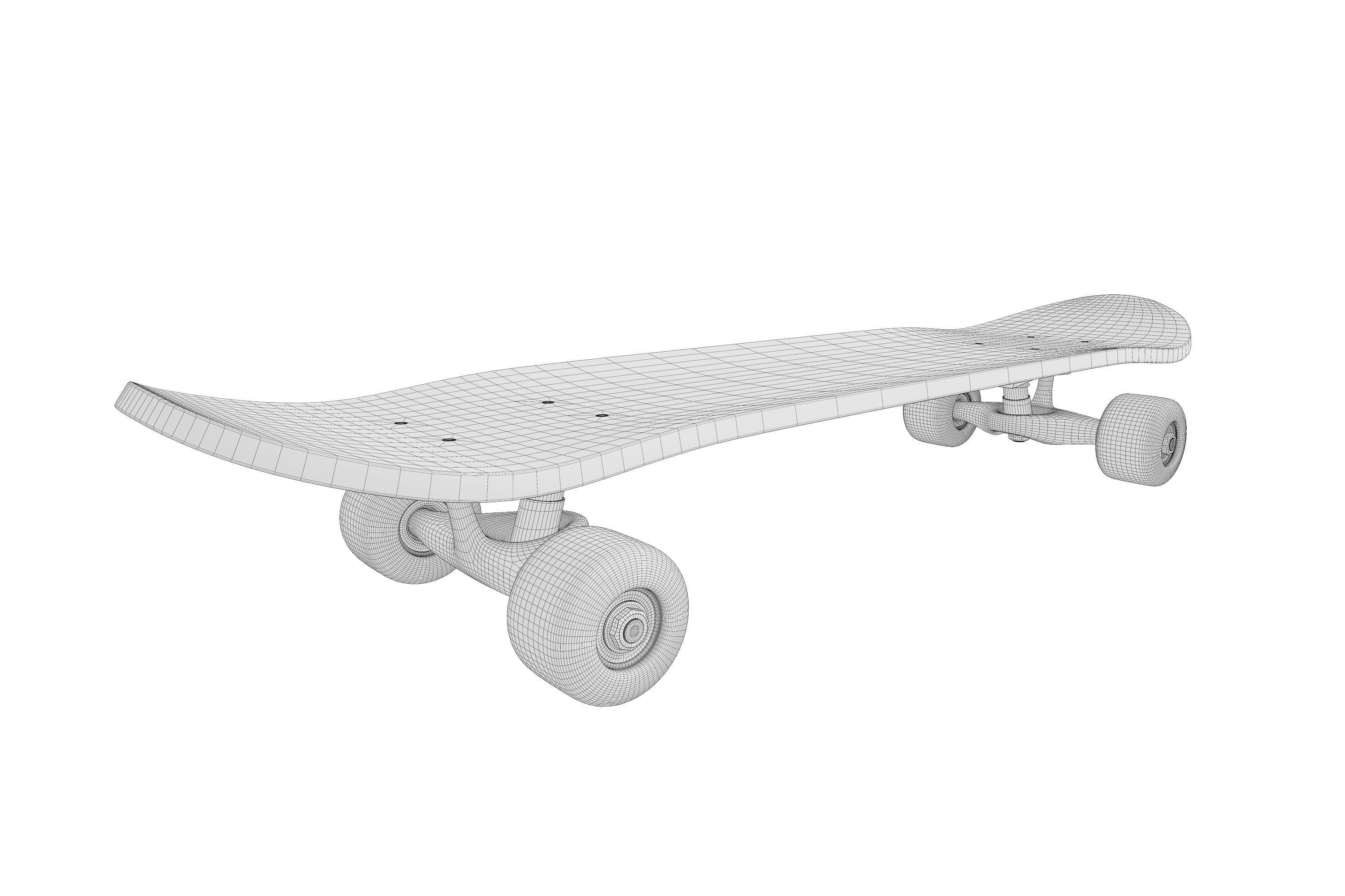 Skateboard 01 3D model_7