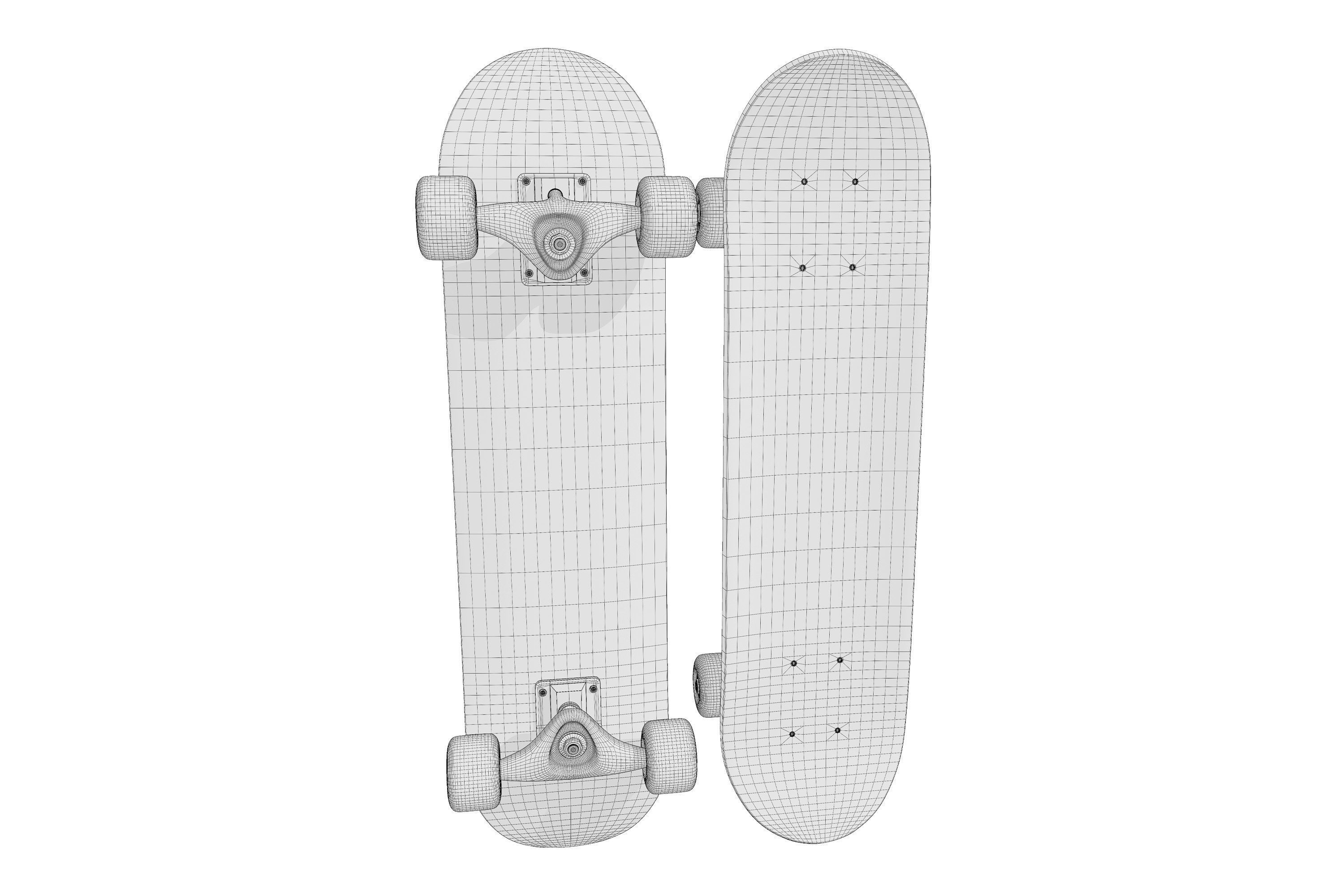 Skateboard 01 3D model_9