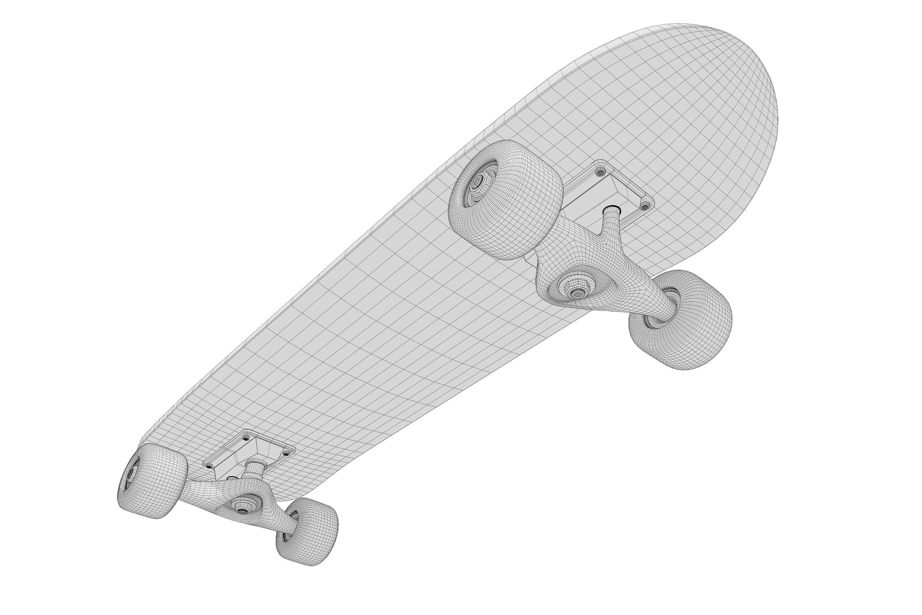 Skateboard 01 3D model_11