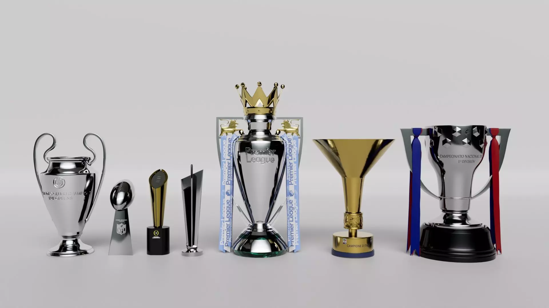 Pack of Sport Trophies 3D Model Collection_0