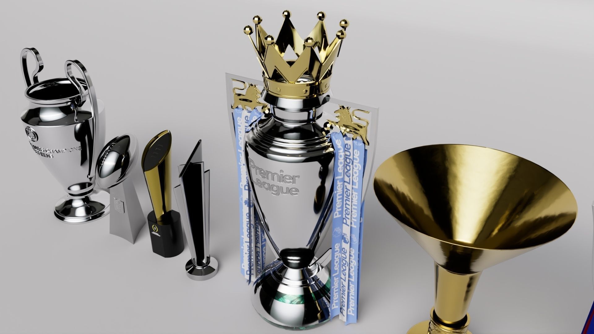 Pack of Sport Trophies 3D Model Collection_4