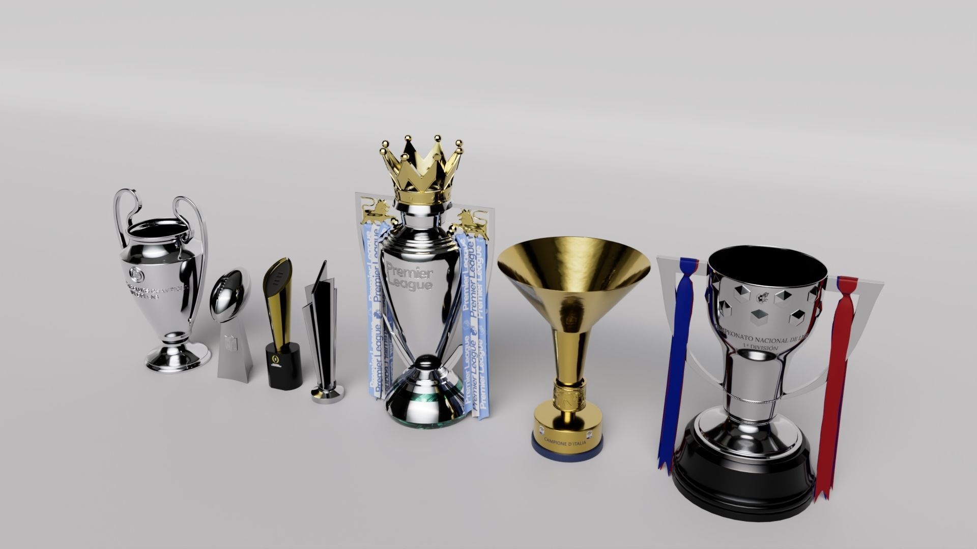 Pack of Sport Trophies 3D Model Collection_1