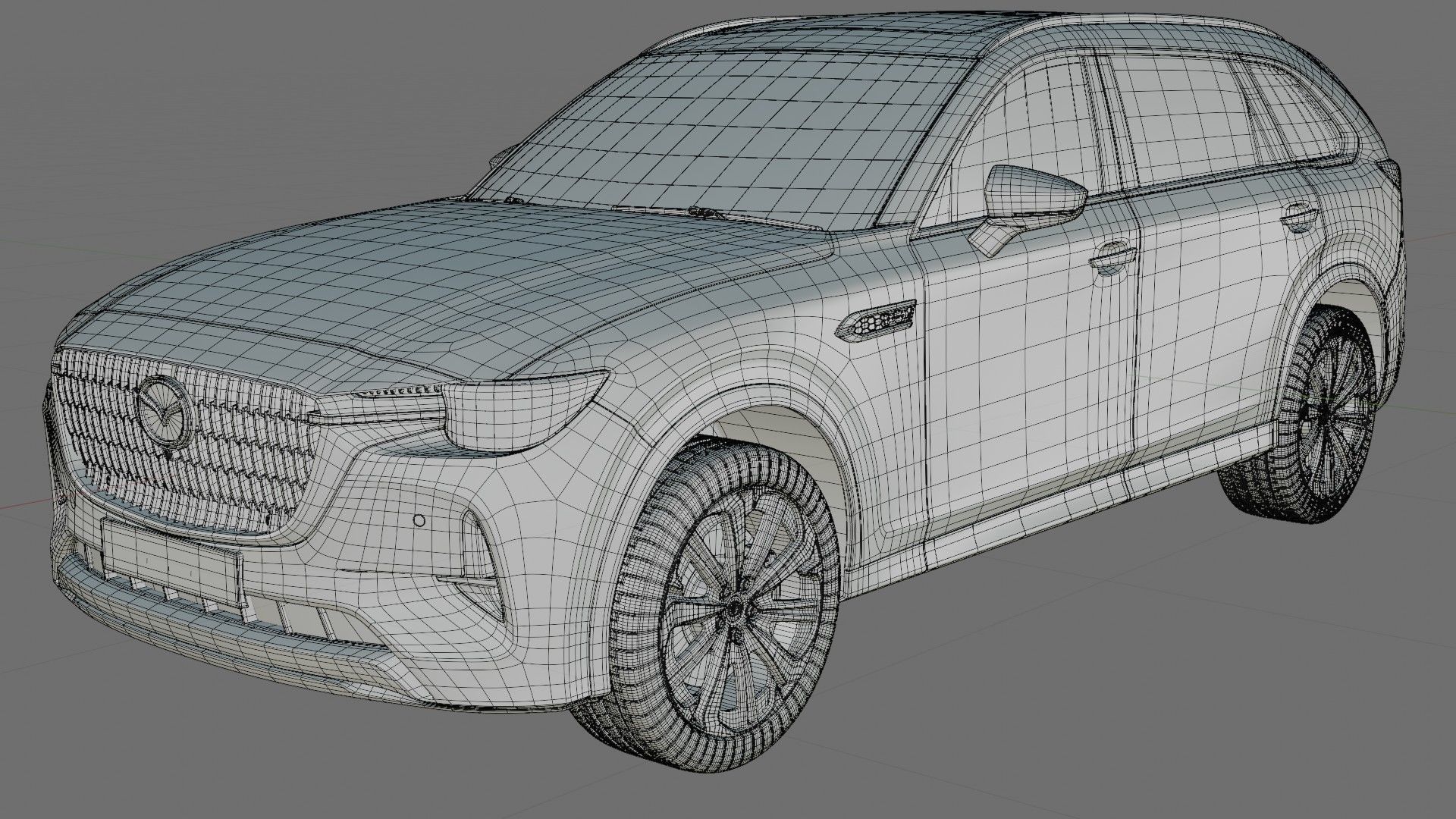Mazda CX-80 2025 with interior 3D model_29