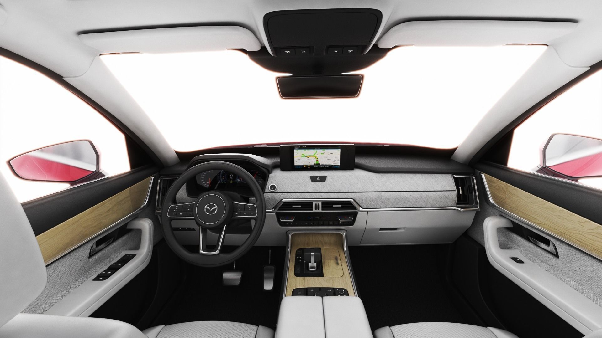 Mazda CX-80 2025 with interior 3D model_16