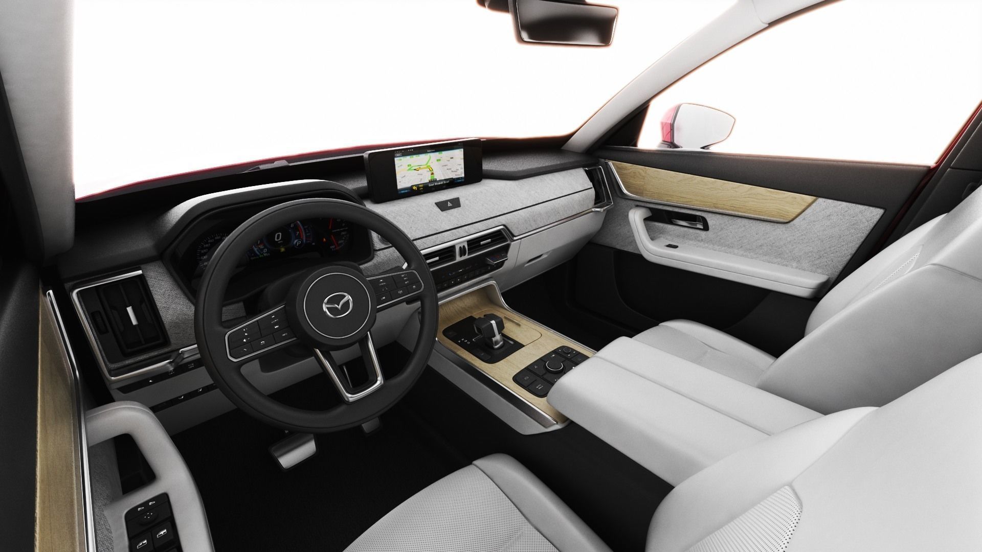 Mazda CX-80 2025 with interior 3D model_13