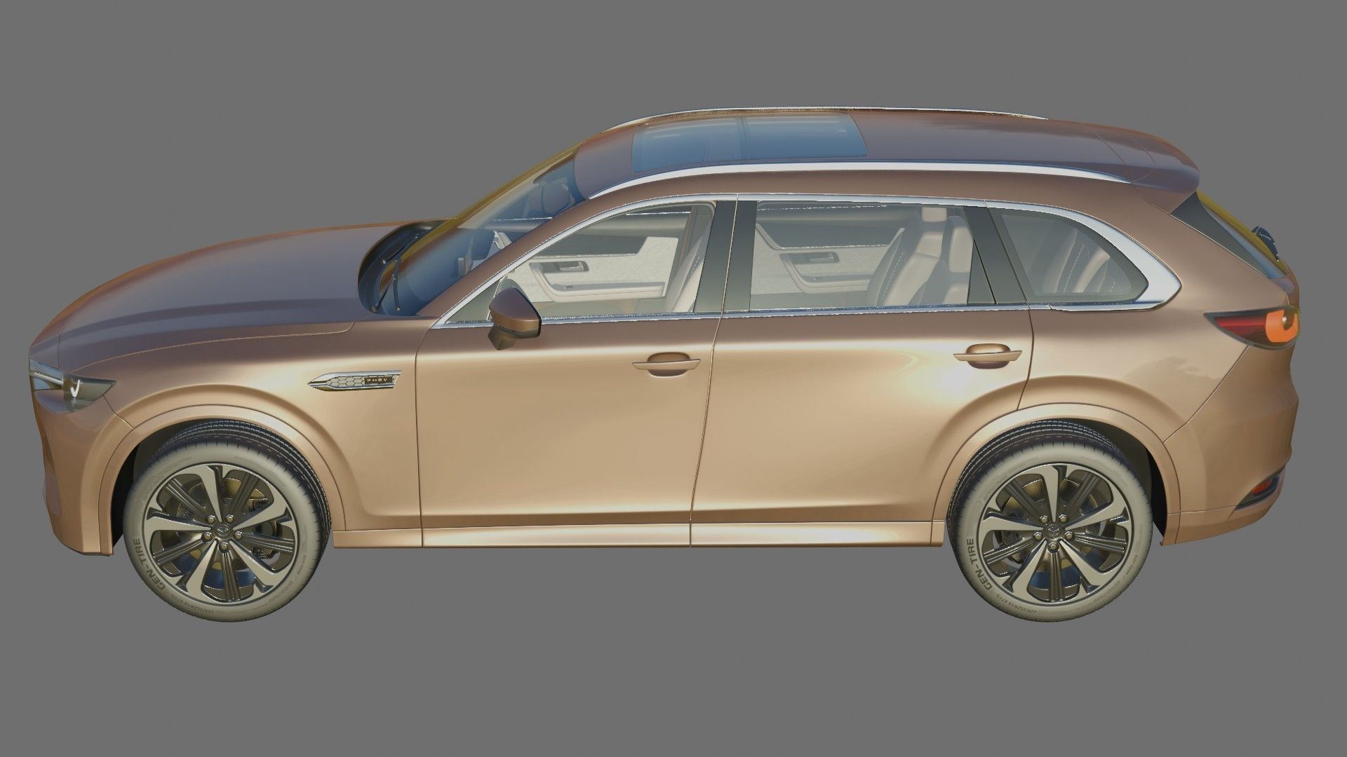 Mazda CX-80 2025 with interior 3D model_21