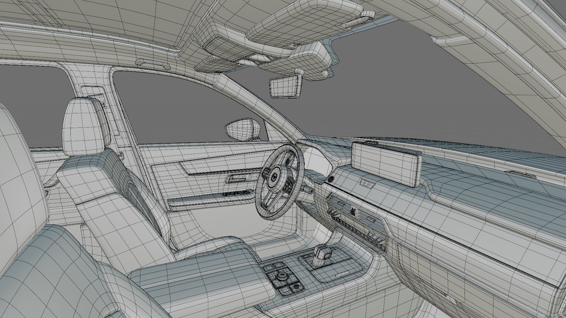 Mazda CX-80 2025 with interior 3D model_33
