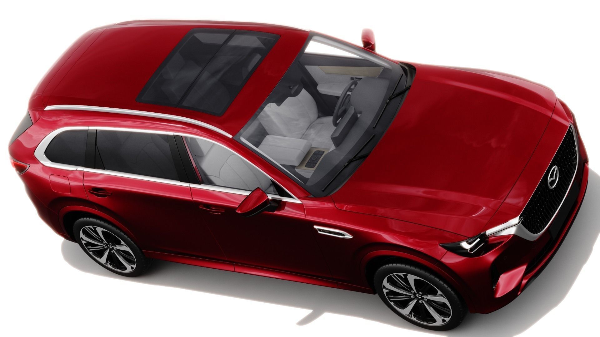 Mazda CX-80 2025 with interior 3D model_8