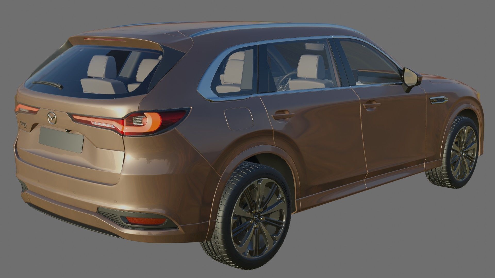 Mazda CX-80 2025 with interior 3D model_20