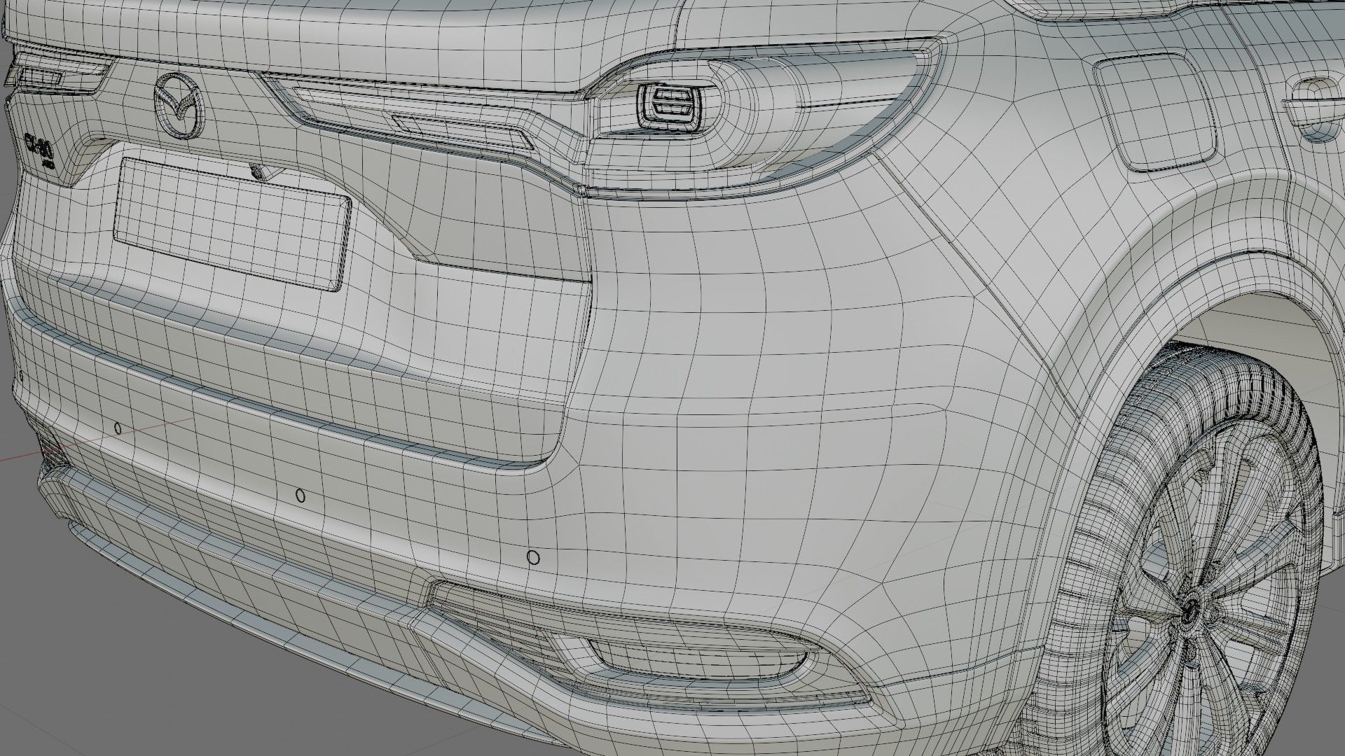 Mazda CX-80 2025 with interior 3D model_32