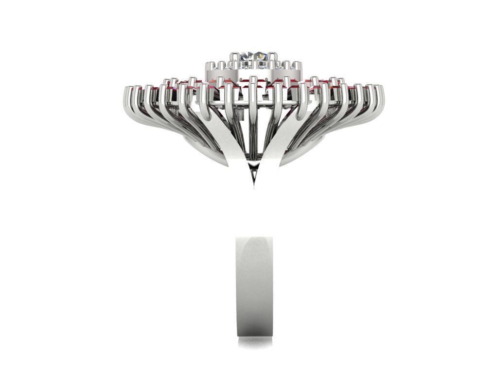 CLUSTER ring 3D print model_13