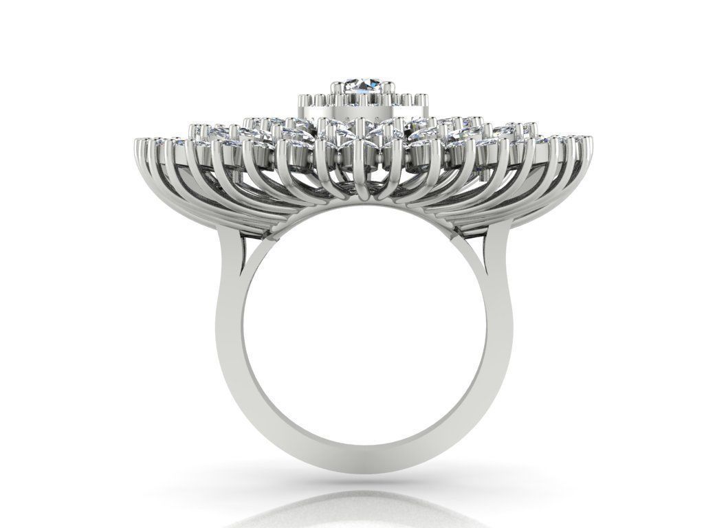 CLUSTER ring 3D print model_5