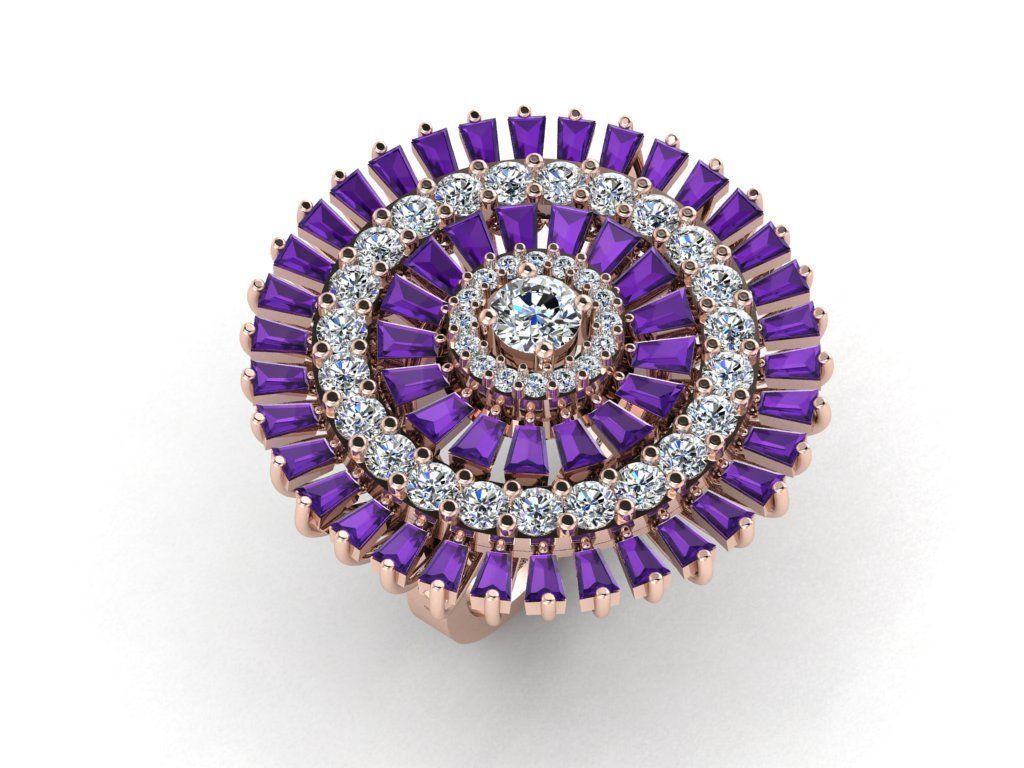 CLUSTER ring 3D print model_20