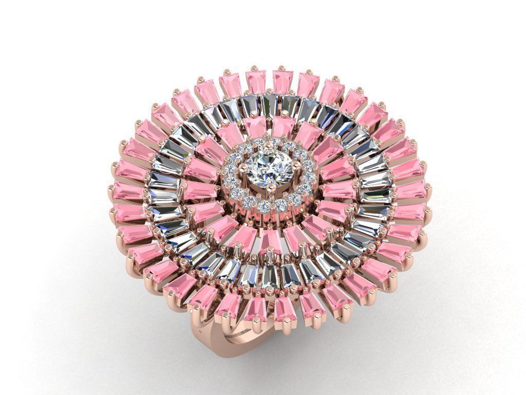 CLUSTER ring 3D print model_38