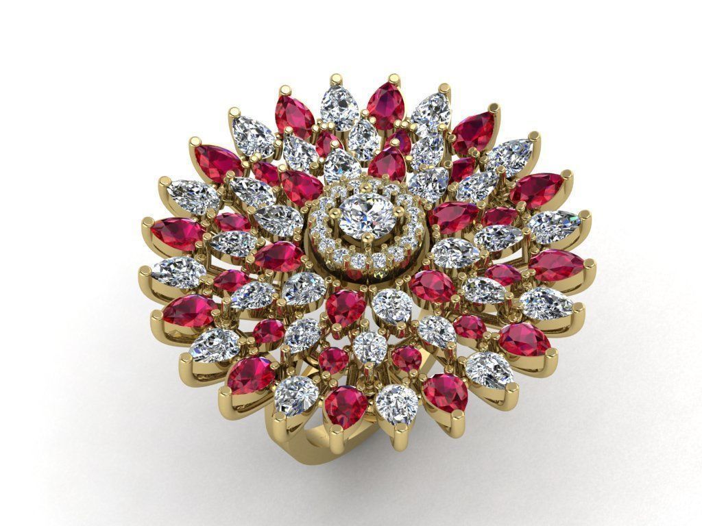 CLUSTER ring 3D print model_28