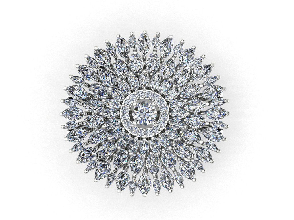 CLUSTER ring 3D print model_3